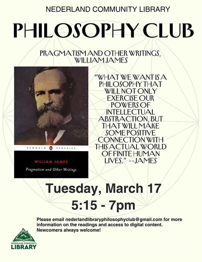 flyer for Philosophy Club March meeting