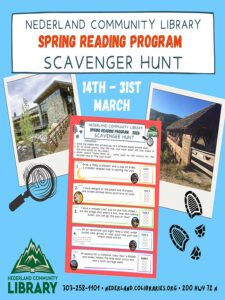 flyer for Spring Break Scavenger Hunt