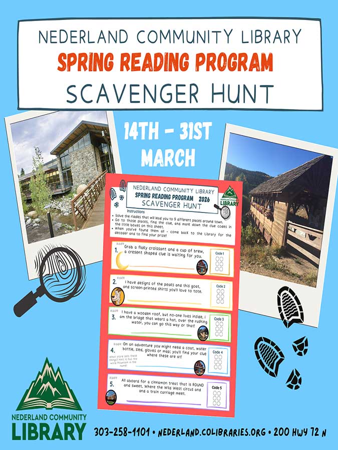flyer for Spring Break Scavenger Hunt