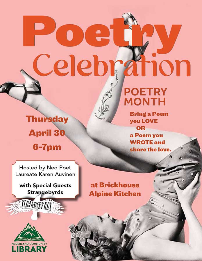 flyer for Poetry Celebration on April 30